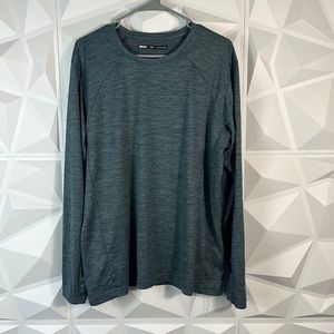 REI COOP Mens L Long Sleeve Performance Shirt Gray Workout Hiking Outdoor Top